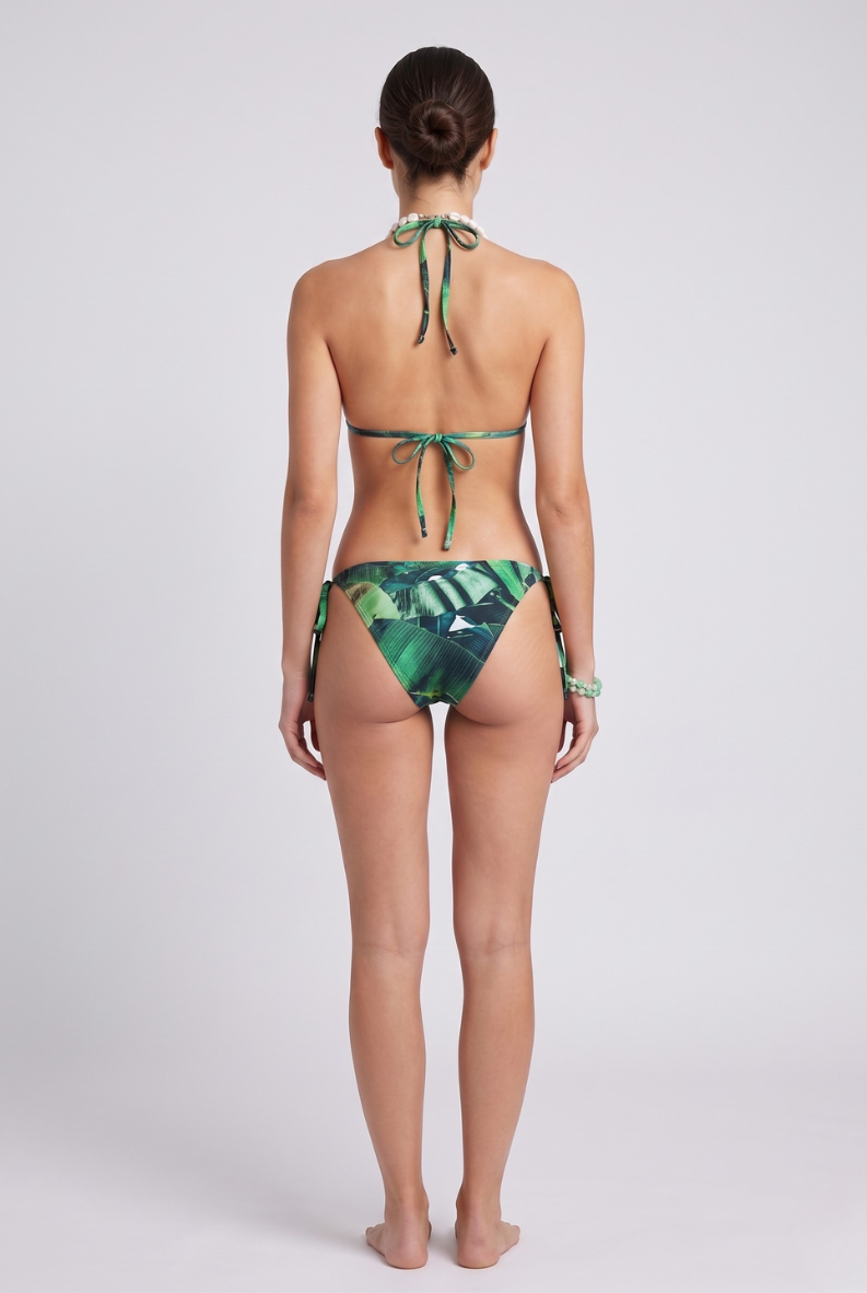 Palm Siren Triangle Bikini Set — Emerald Tropic