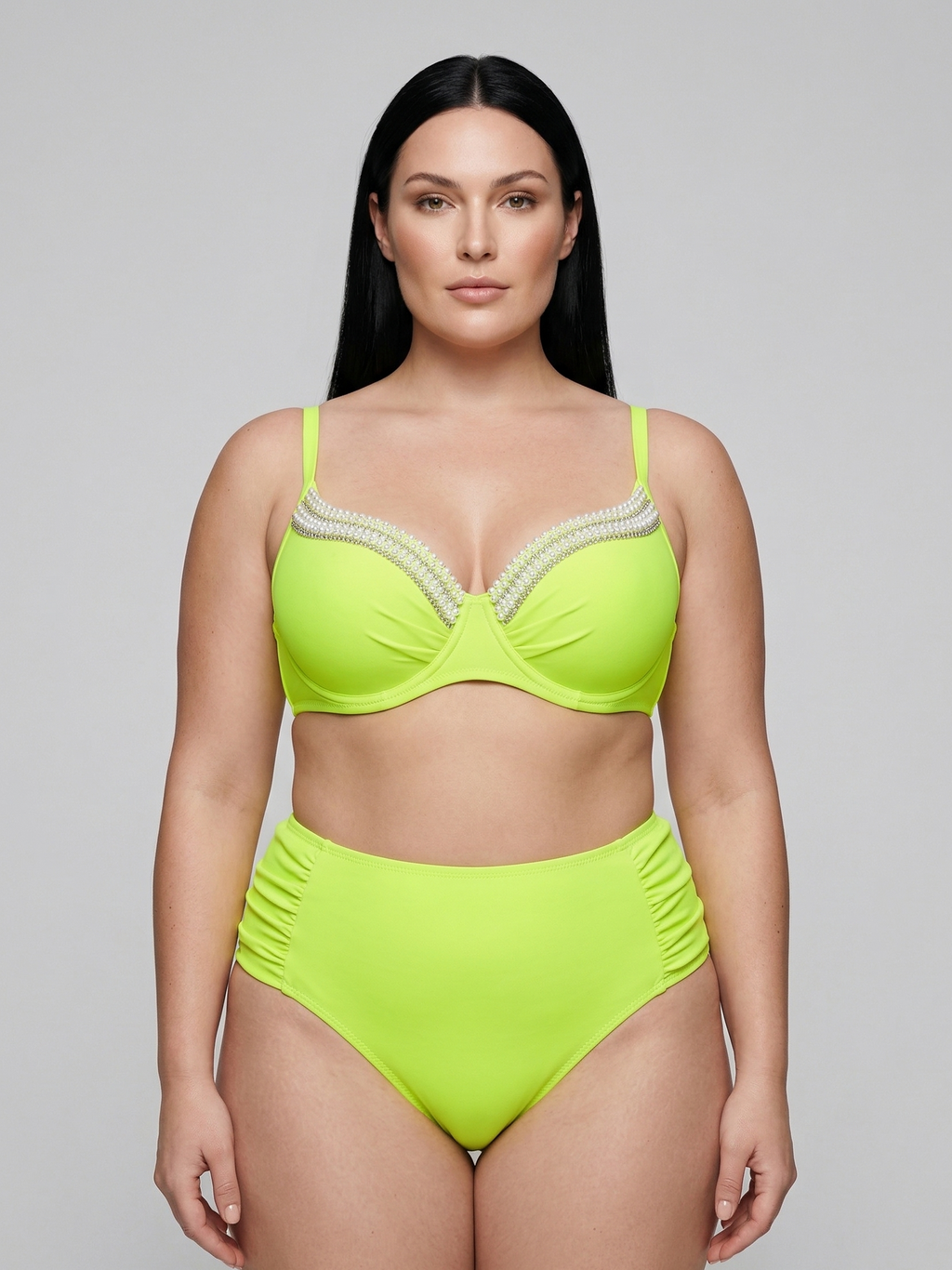 Lime Radiance Curve Bikini Set