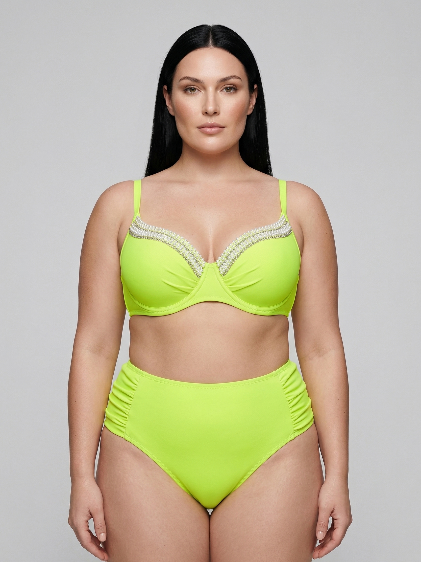 Lime Radiance Curve Bikini Set