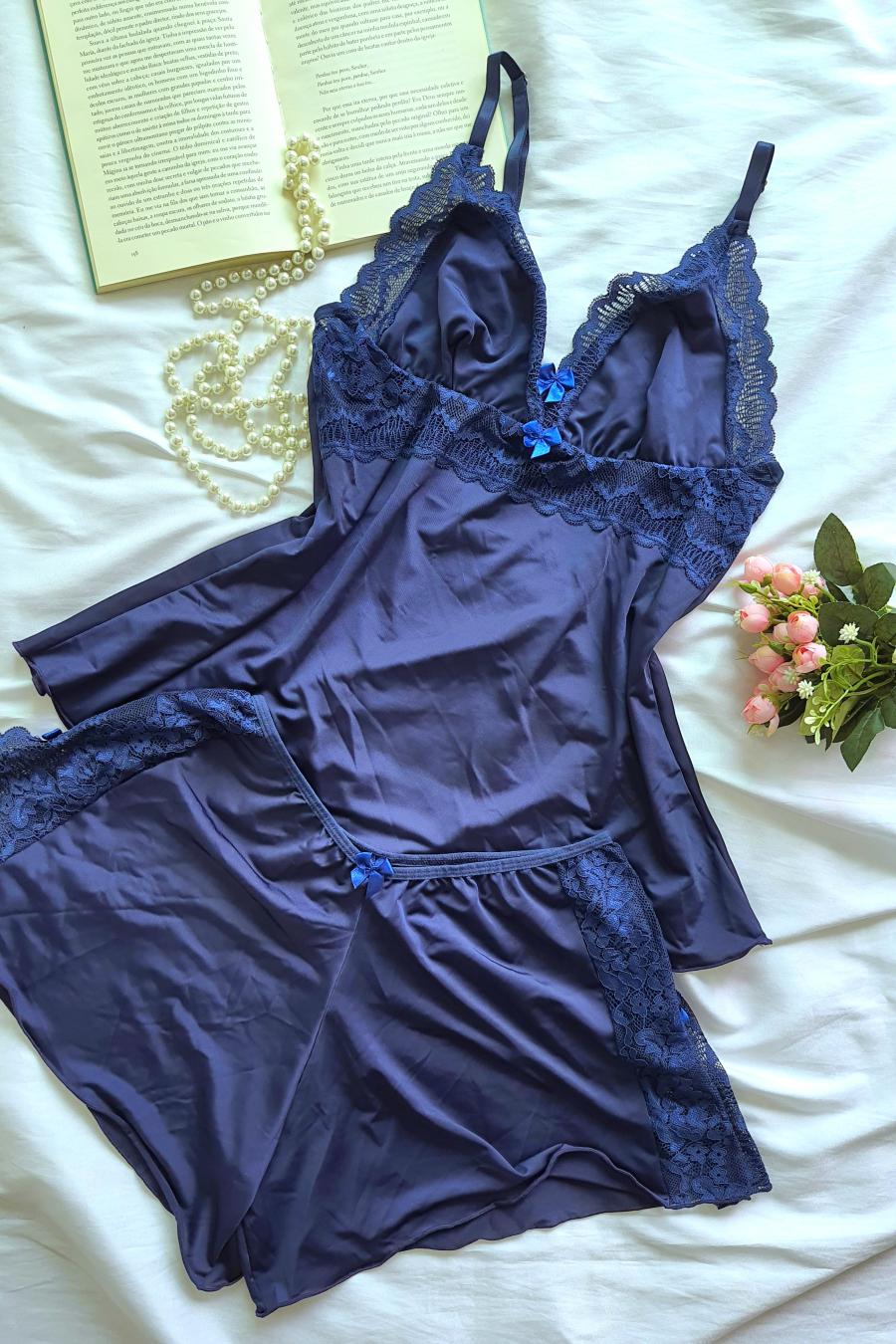 Lunaria Satin Babydoll Set