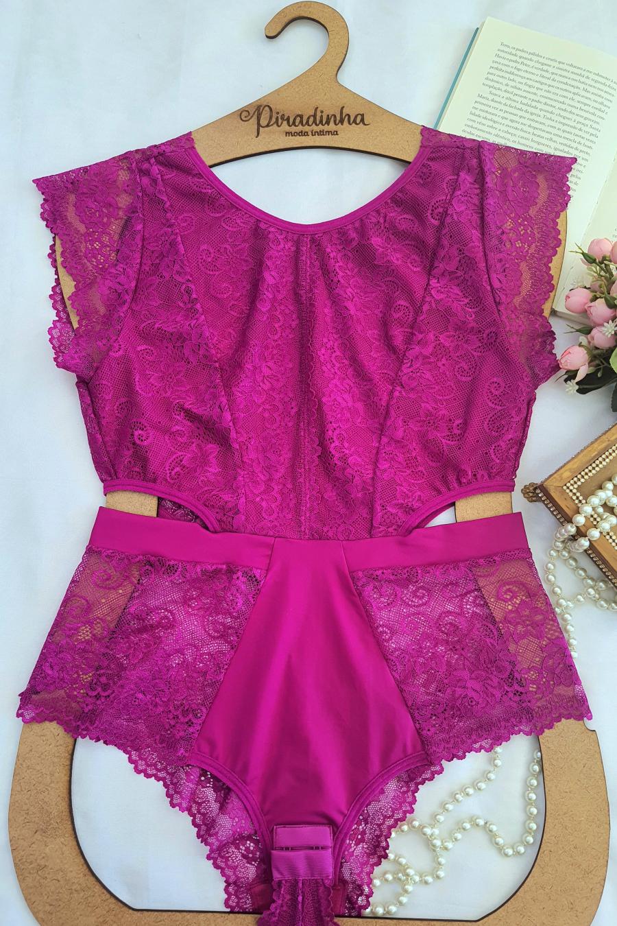 Lace Side-Cut Bodysuit -  Lingerie Collection