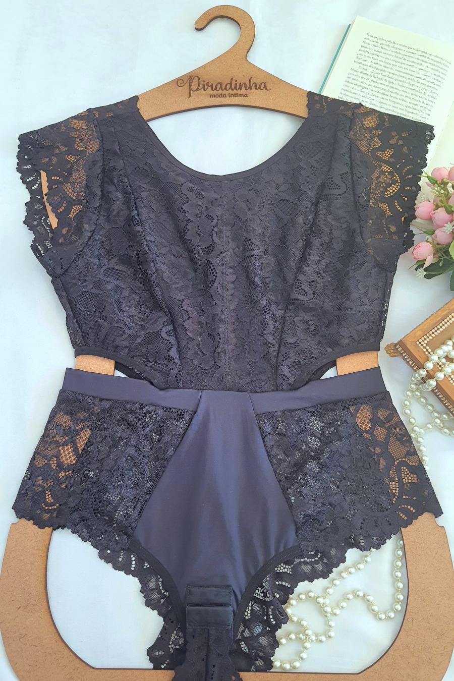 Lace Side-Cut Bodysuit -  Lingerie Collection