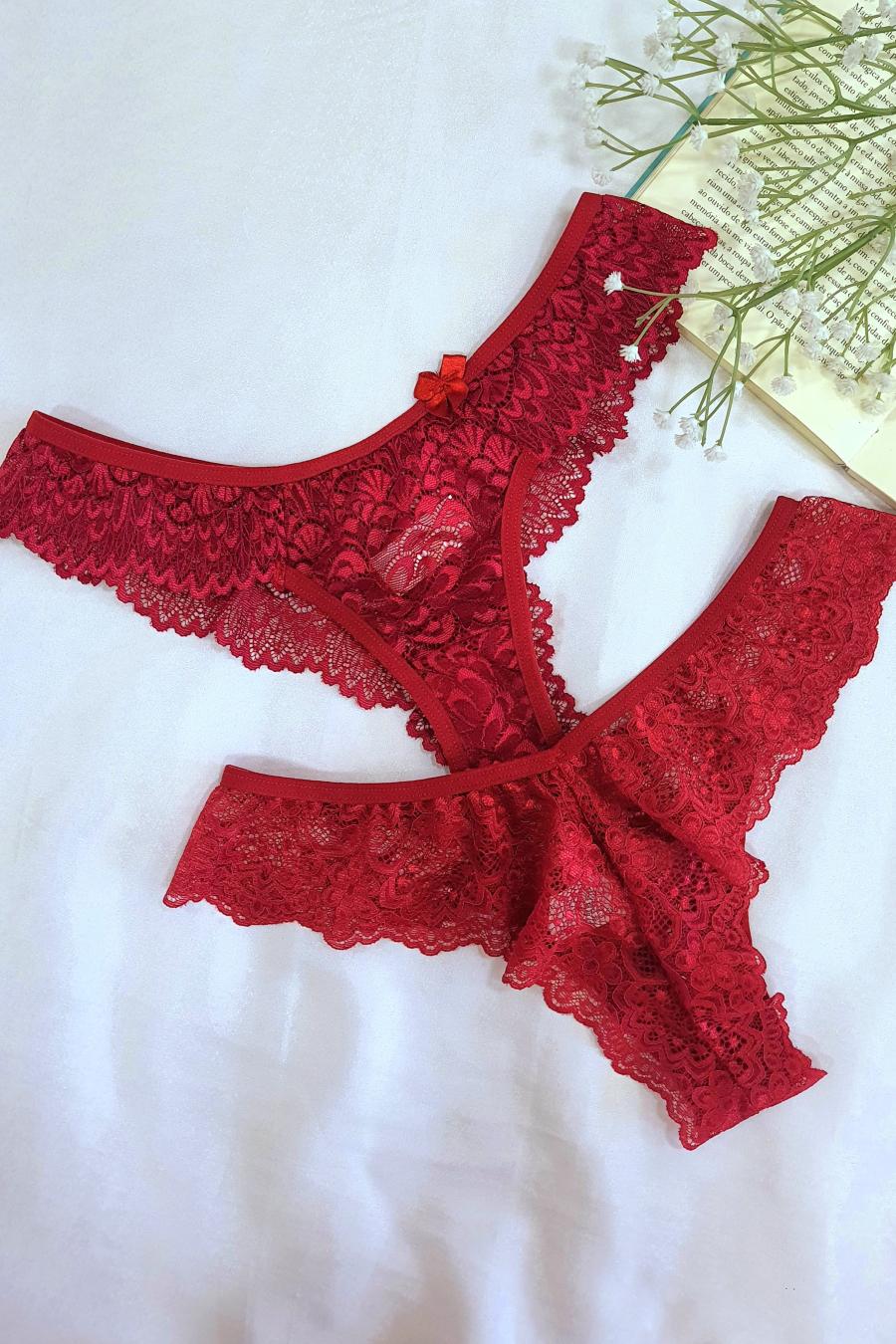 Floral Lace Double Thong Panty - Panties Collection
