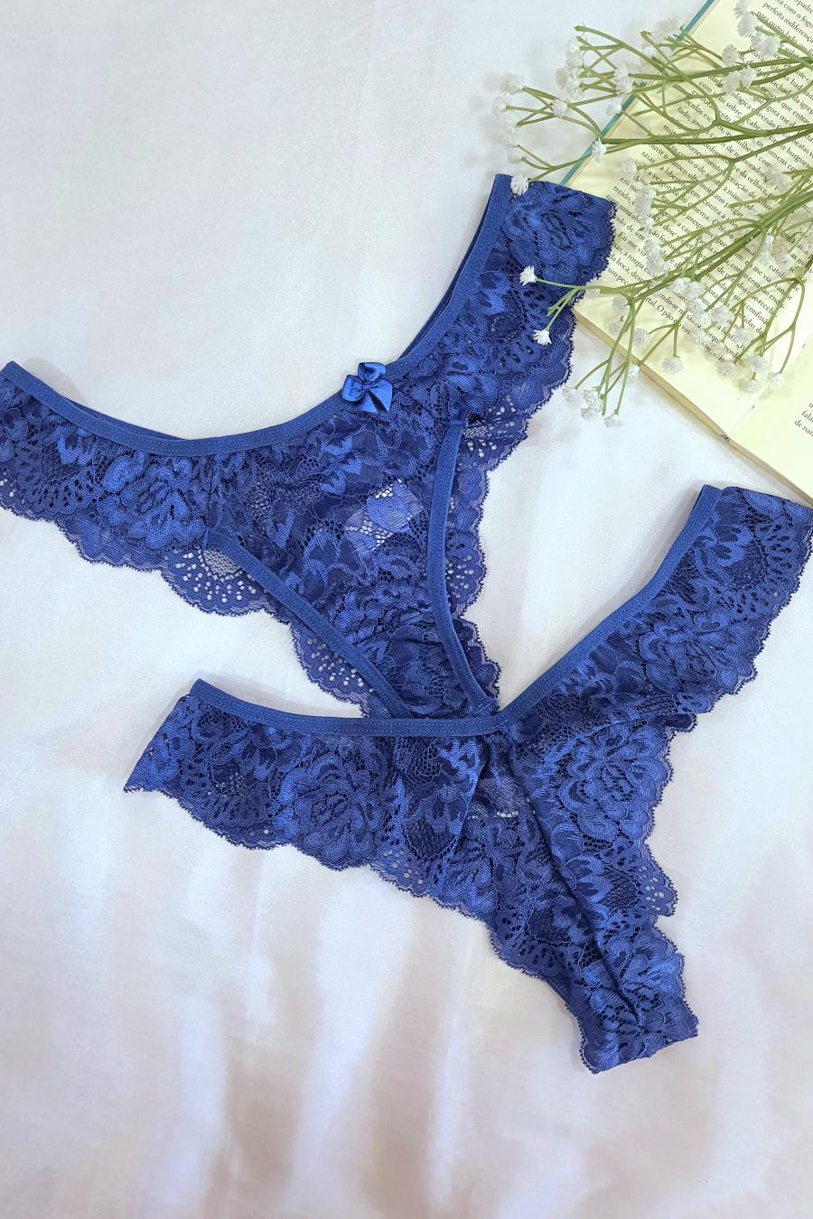 Floral Lace Double Thong Panty - Panties Collection