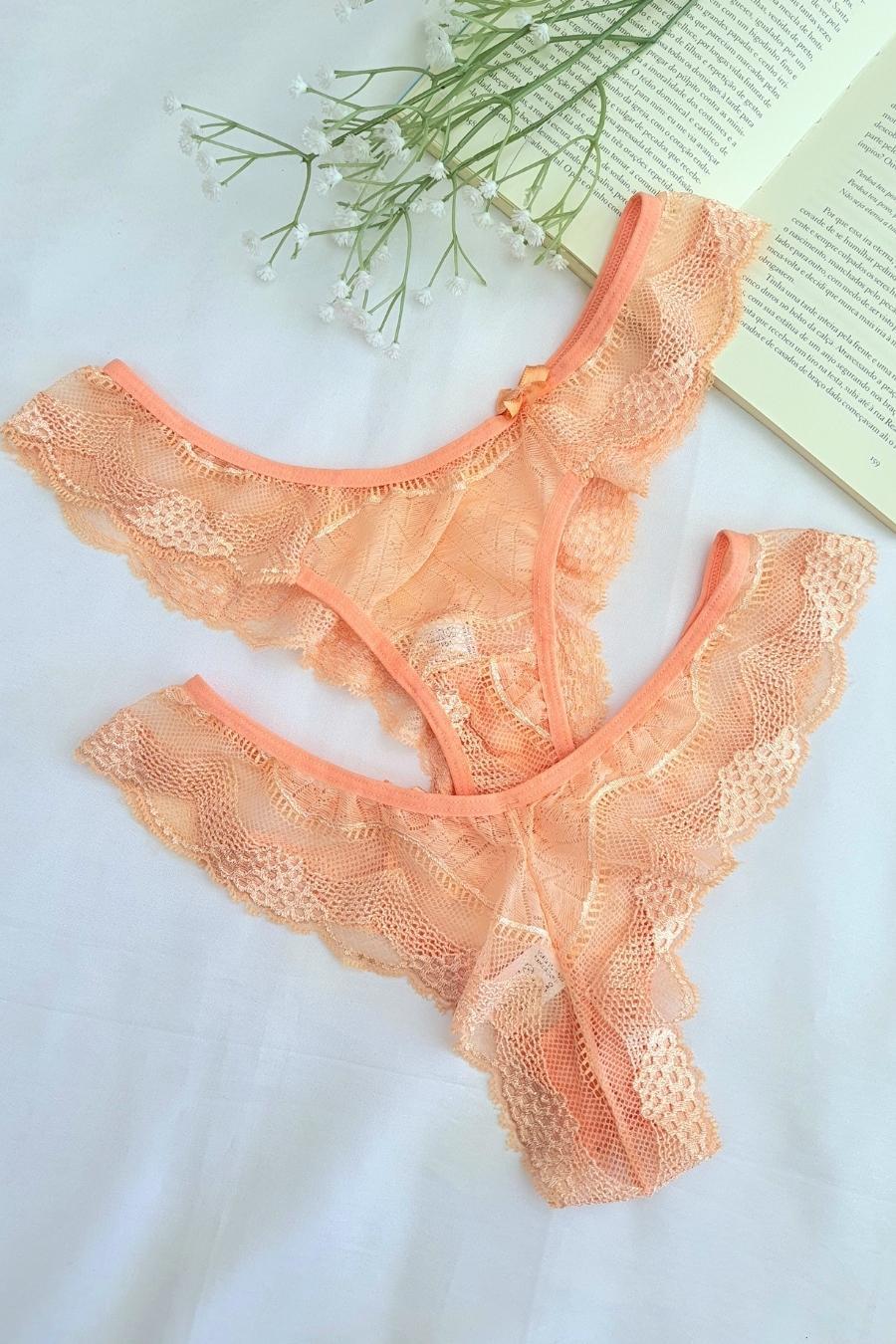 Floral Lace Double Thong Panty - Panties Collection