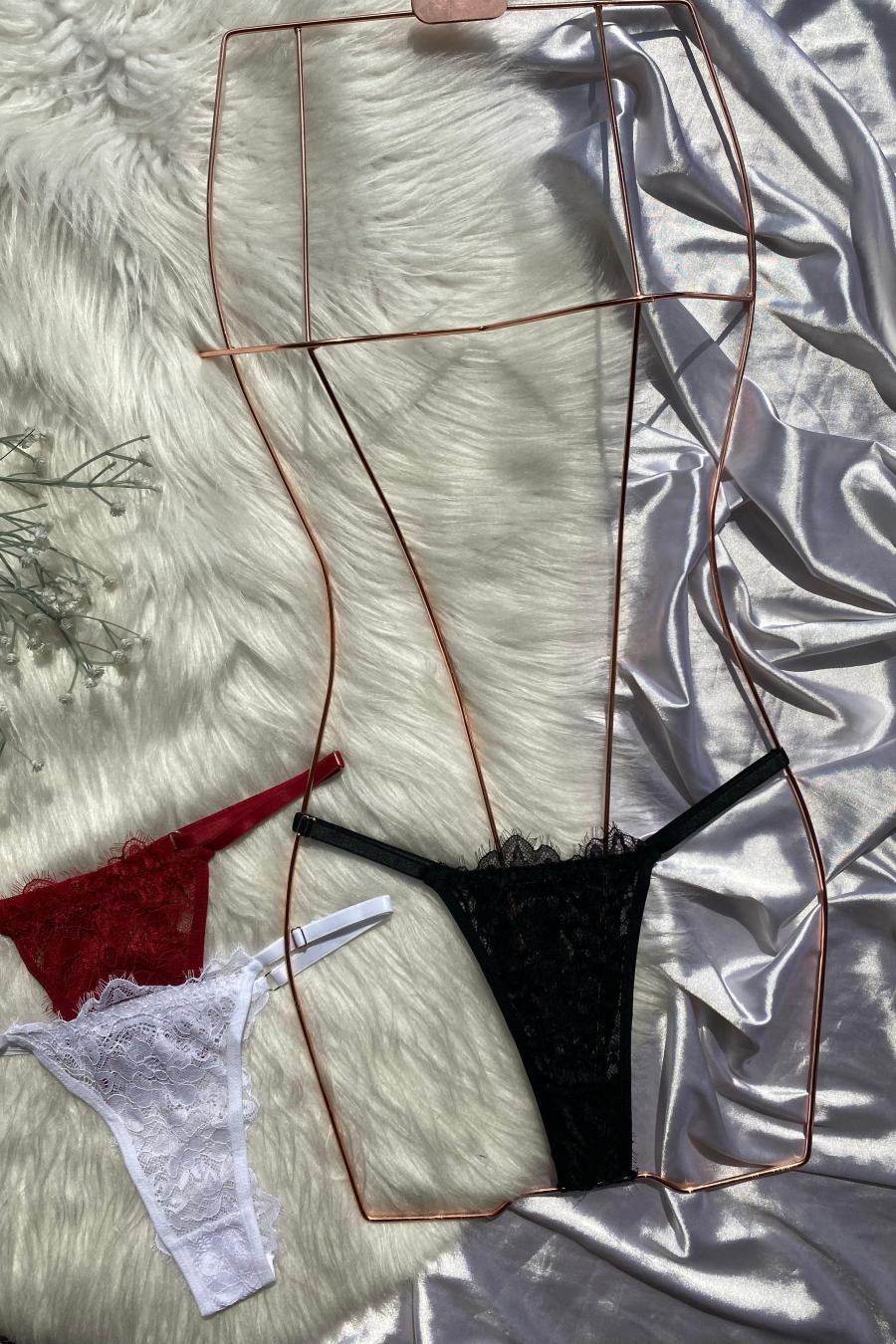 Elegance Lace Adjustable Thong Panty - Panties Collection