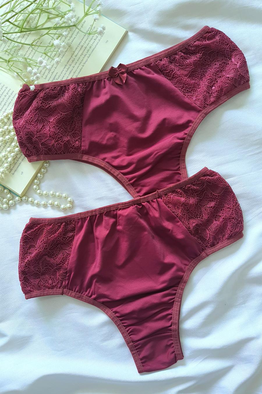 Wide Side Lace Microfiber Panty – Elegance - Panties Collection