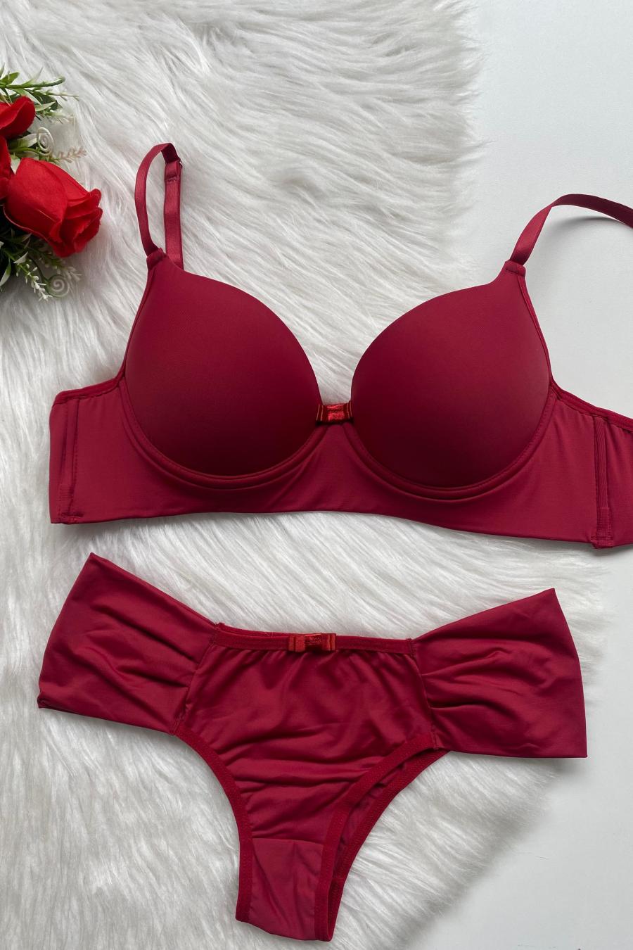 Velvet Touch Foam Base Bra Set -  Lingerie Collection