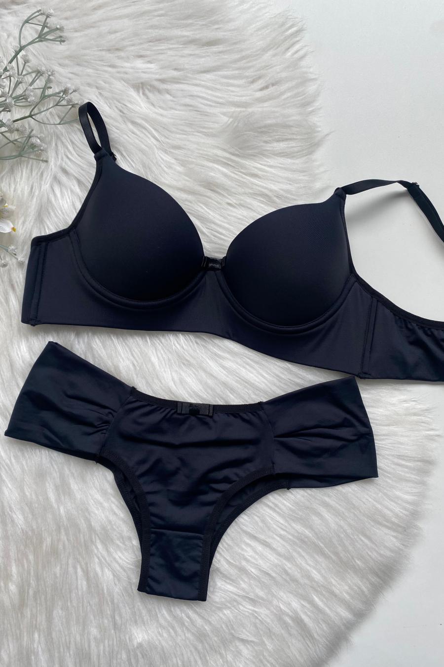 Velvet Touch Foam Base Bra Set -  Lingerie Collection