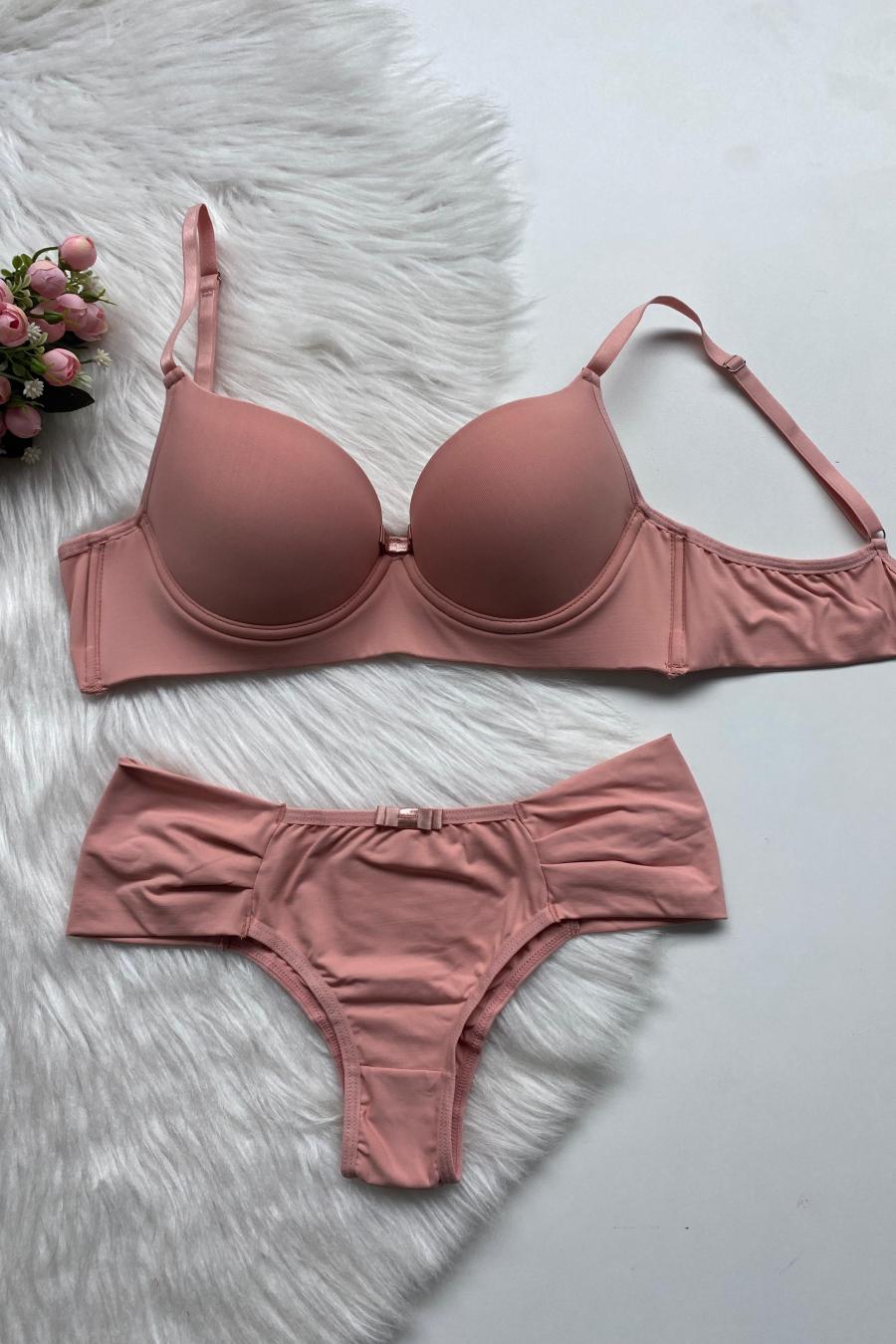 Velvet Touch Foam Base Bra Set -  Lingerie Collection
