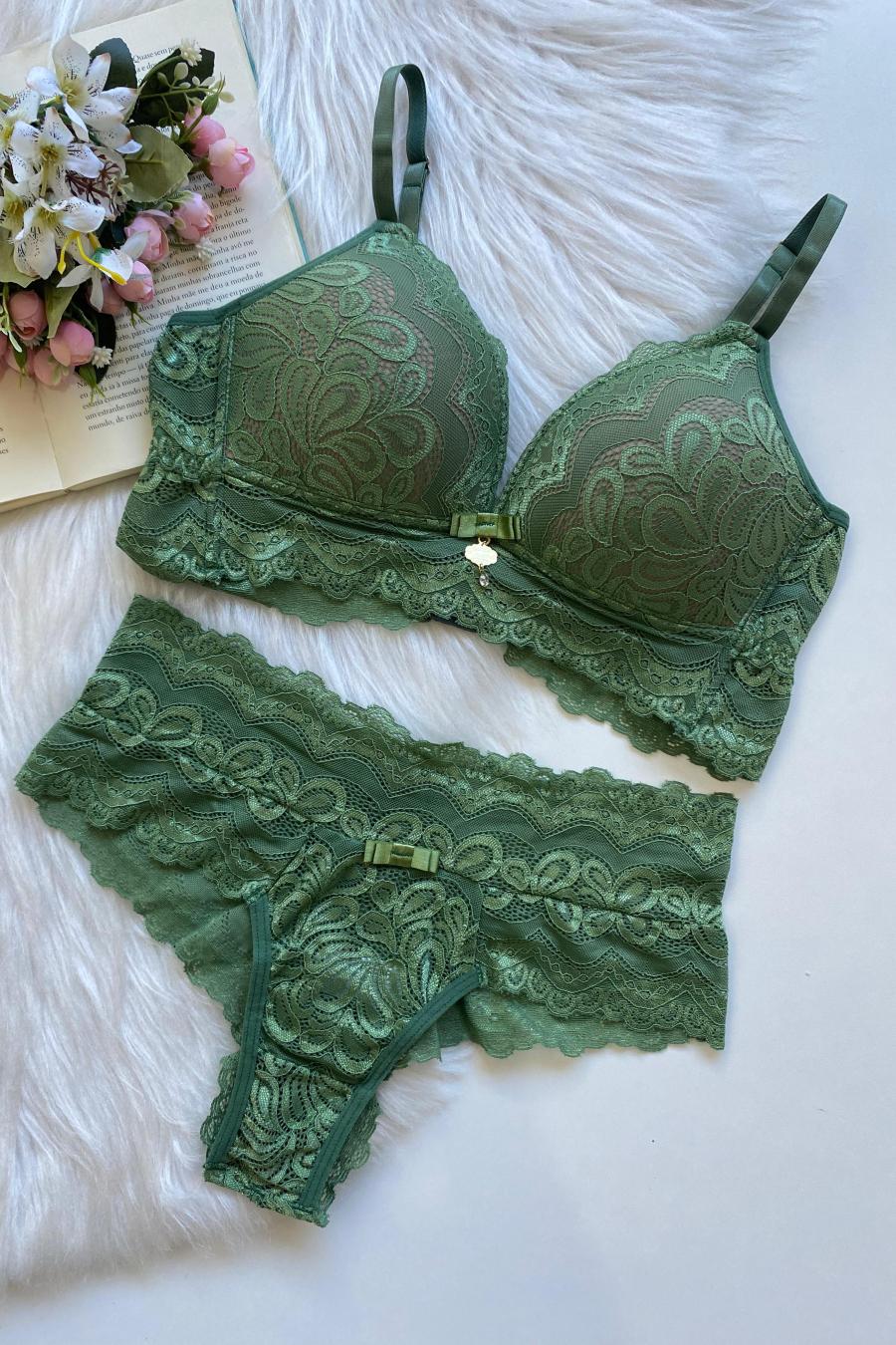 Luxury Lace Set with Padding -  Lingerie Collection