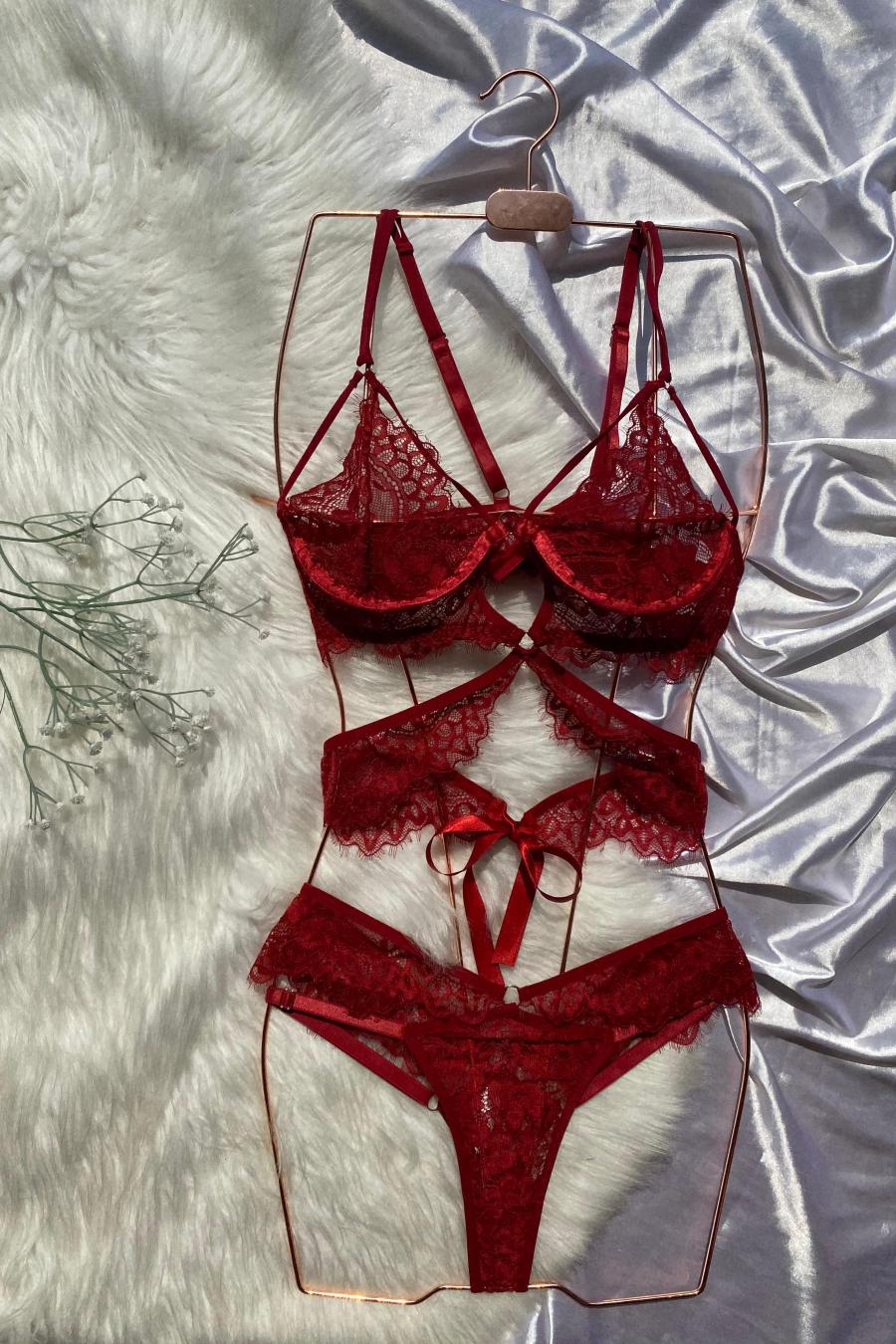 Celeste Lace Harness Set -  Lingerie Collection