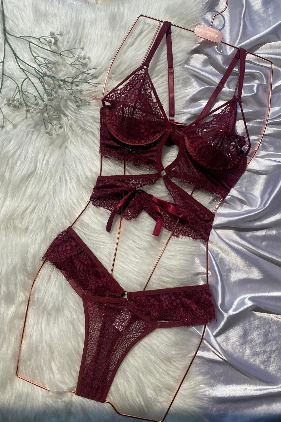 Celeste Lace Harness Set -  Lingerie Collection