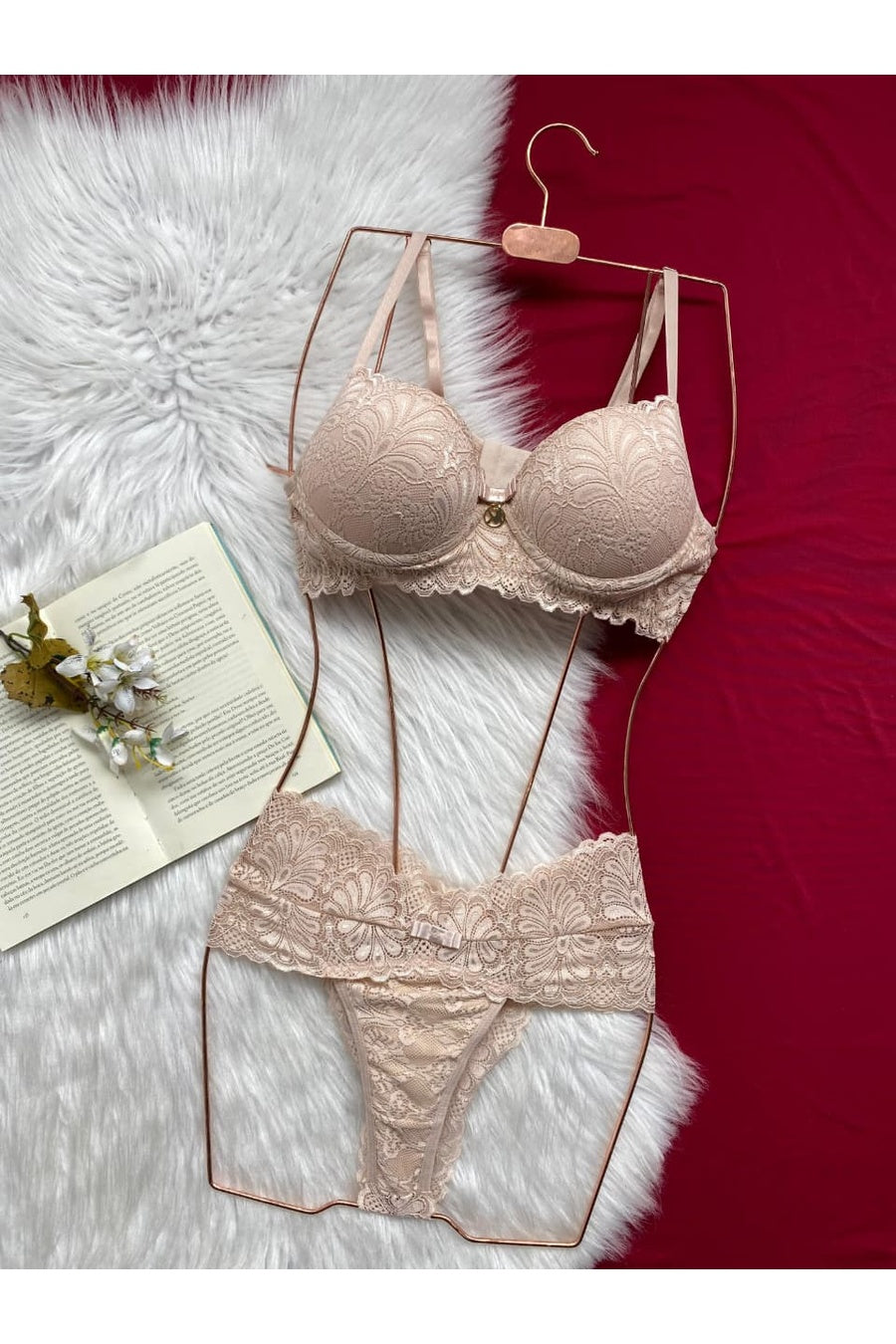 Midnight Fleur Lace Set