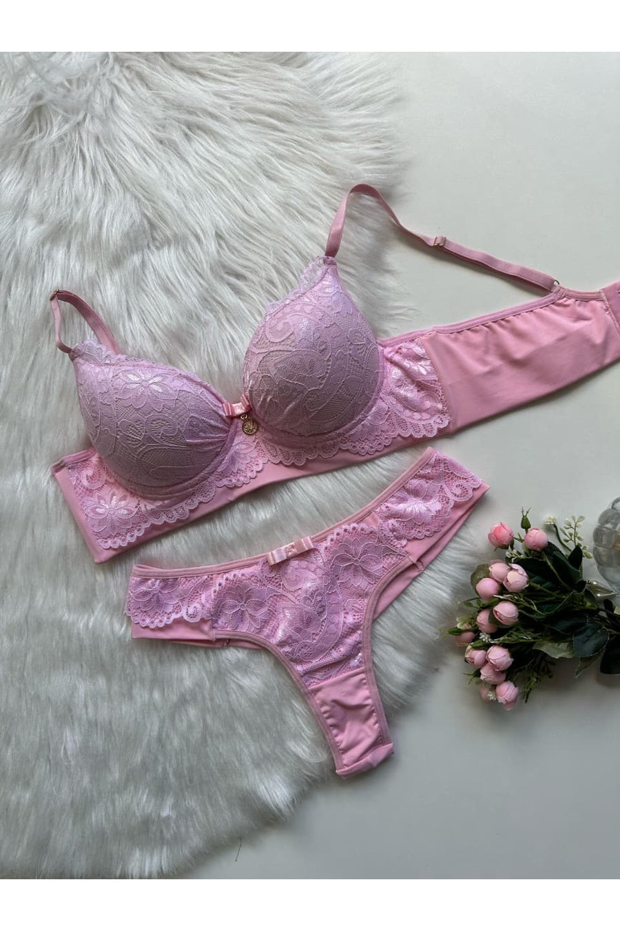 Midnight Fleur Lace Set