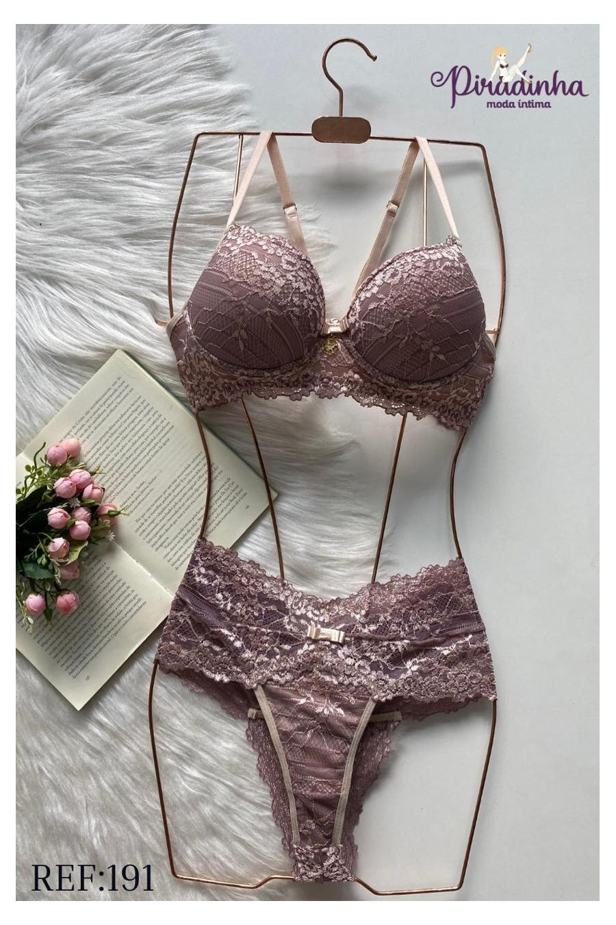 Midnight Fleur Lace Set