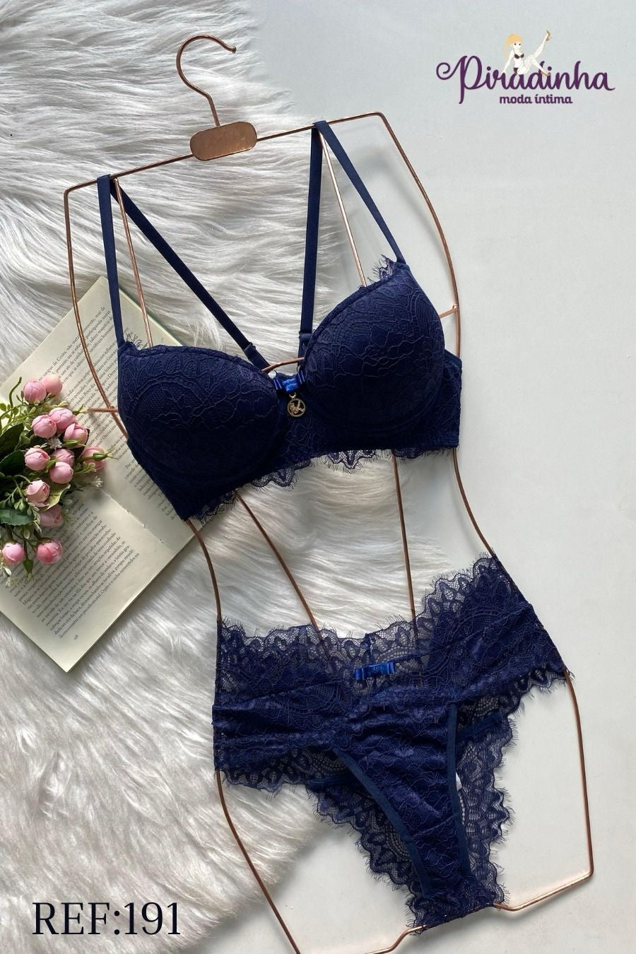 Midnight Fleur Lace Set