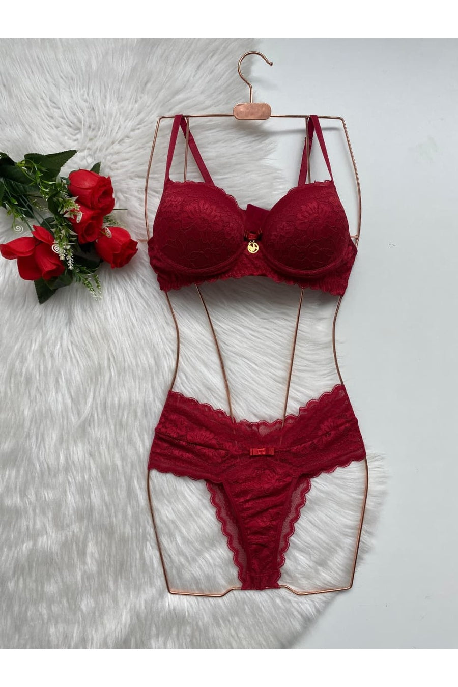 Midnight Fleur Lace Set